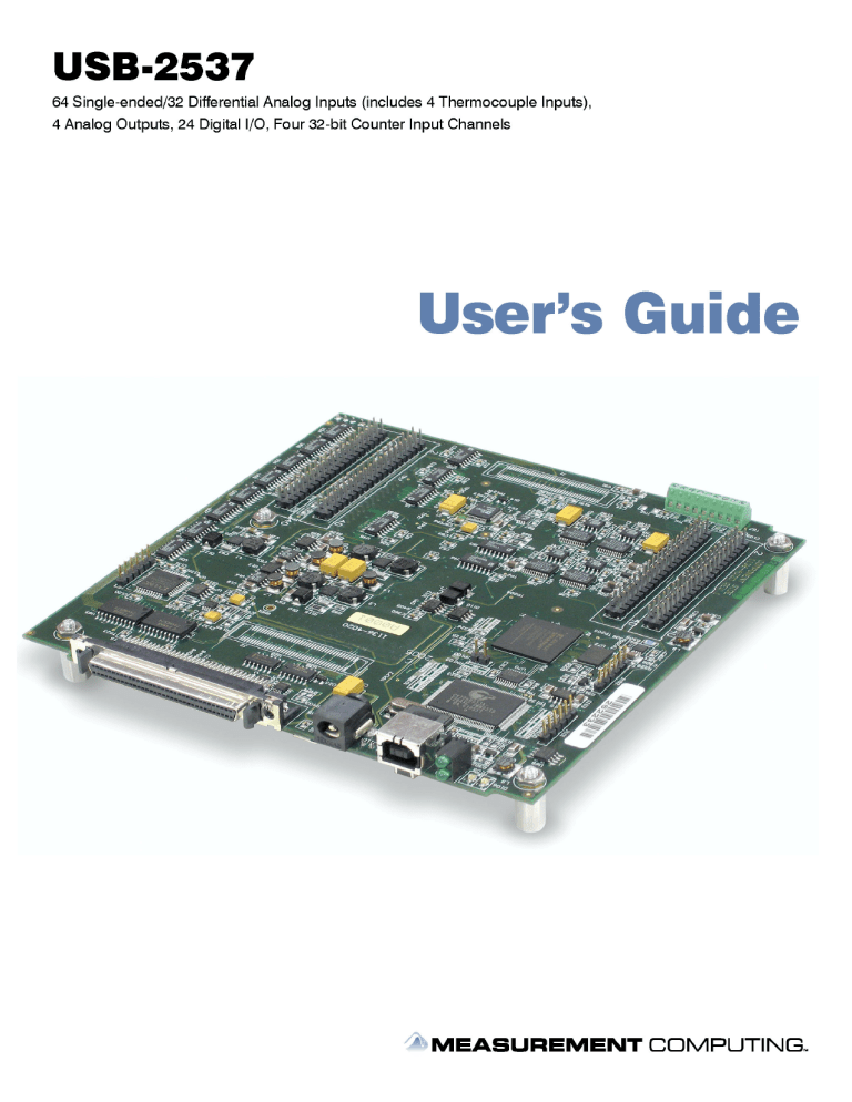 Installing the USB-2537 Installing the USB-2537