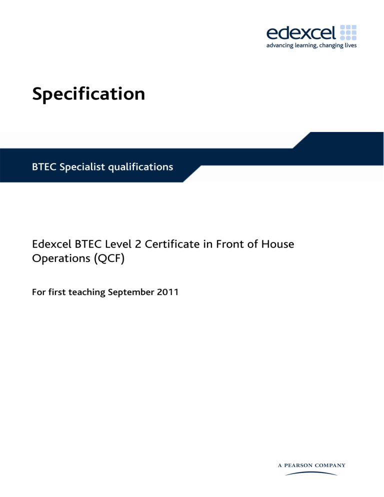 BTEC Specialist qualifications mixed assessment - Edexcel BTEC Specialist qualifications mixed assessment - Edexcel
