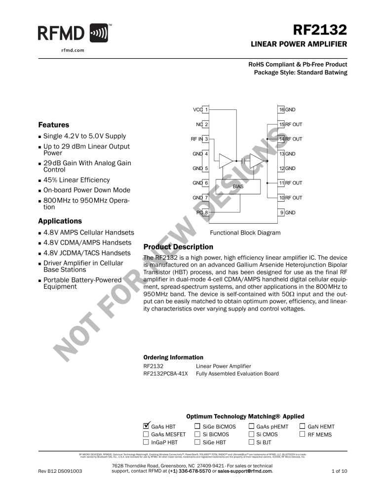 RF2132 - Modelithics, Inc. RF2132 - Modelithics, Inc.