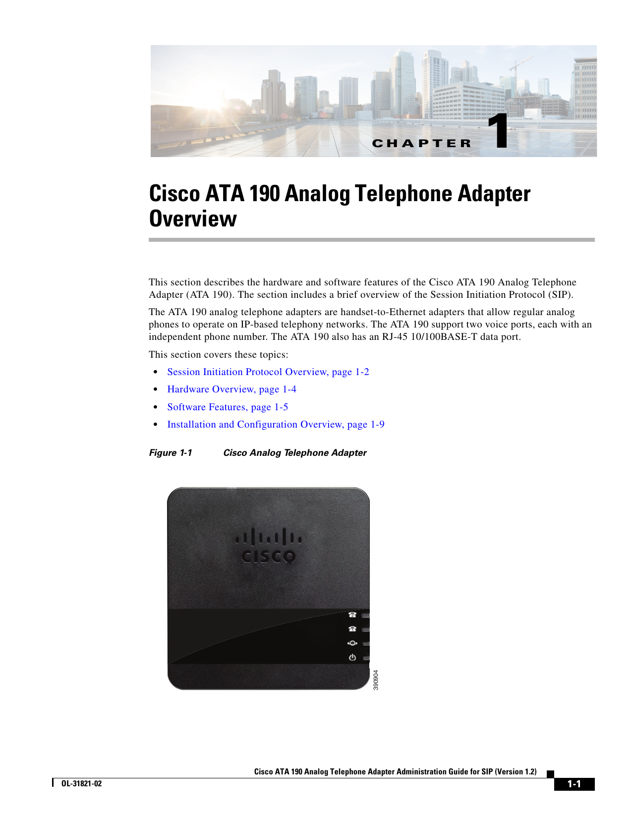 Cisco ATA 190 Analog Telephone Adapter Overview Manualzz