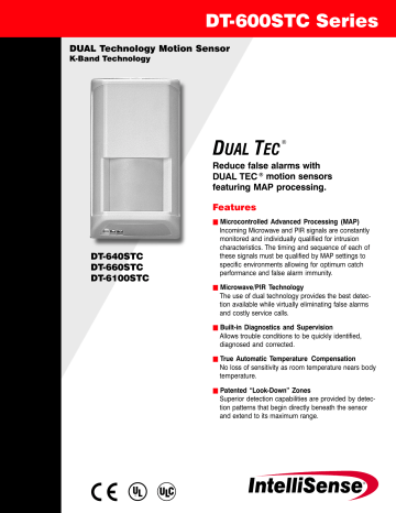 Dt Stc Series Dual Tec Motion Sensor Data Sheet Manualzz