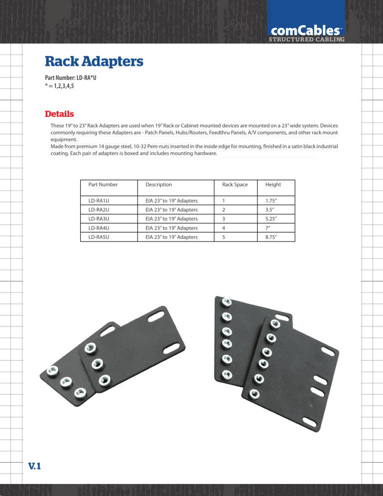 Rack Adapters Rack Adapters