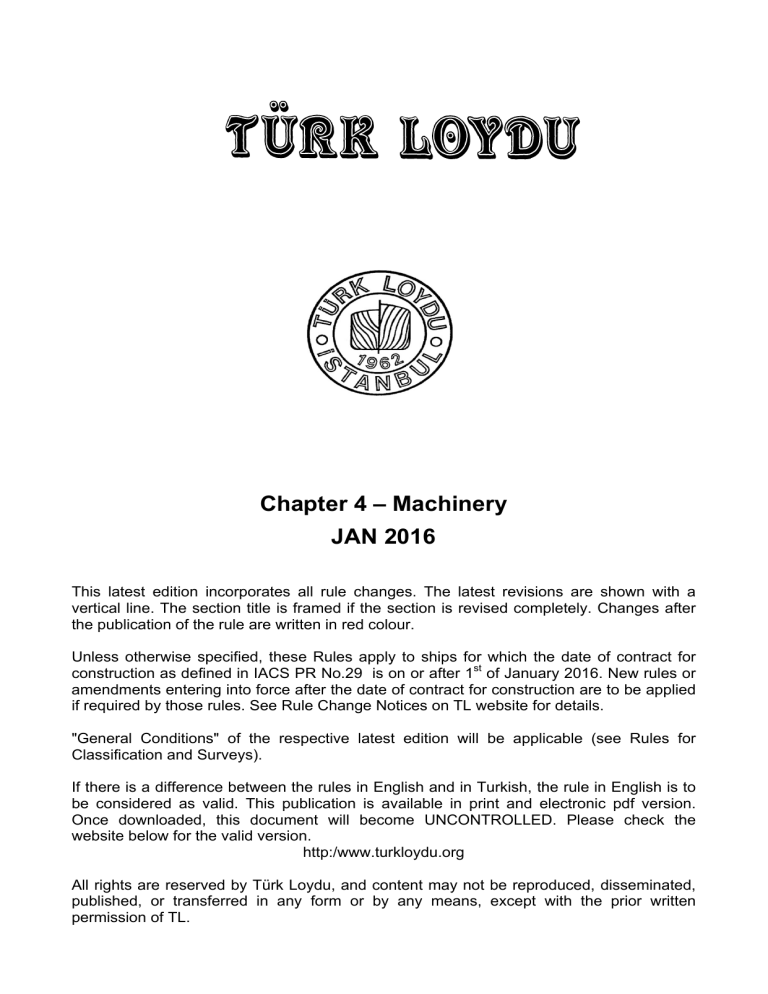 Chapter 4 – Machinery JAN 2016 Chapter 4 – Machinery JAN 2016