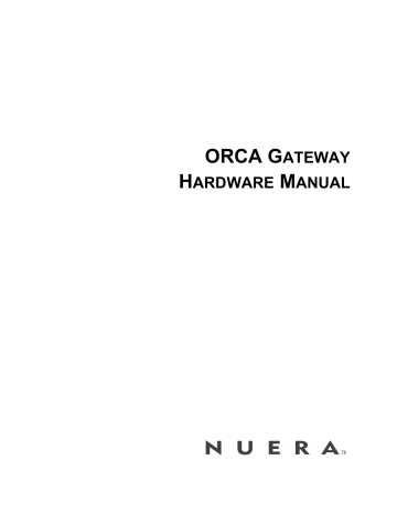 ORCA Gateway Hardware II.book ORCA Gateway Hardware II.book