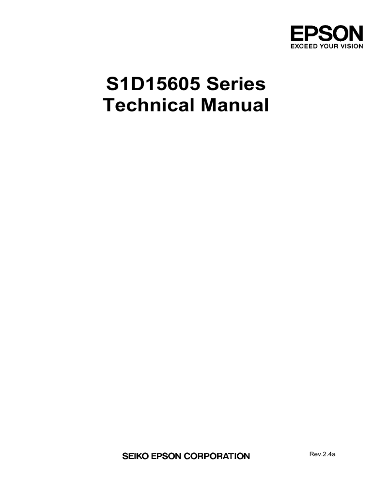 S1D15000 Series Technical Manual S1D15000 Series Technical Manual