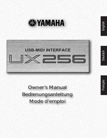 Yamaha UX256 User manual Yamaha UX256 User manual