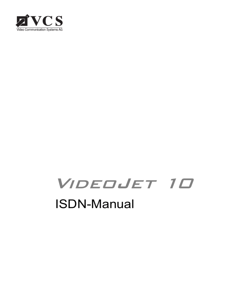 VideoJet 10 - CBC (Europe) Srl VideoJet 10 - CBC (Europe) Srl