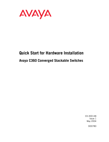 Avaya C360 Quick Start Guide Avaya C360 Quick Start Guide