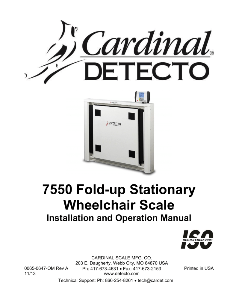 7550 Fold-up Stationary Wheelchair Scale 7550 Fold-up Stationary Wheelchair Scale