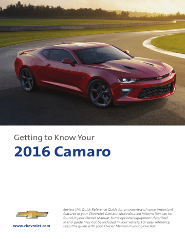 Chevrolet Camaro 2016 Quick Reference Guide | Manualzz Chevrolet Camaro 2016 Quick Reference Guide | Manualzz