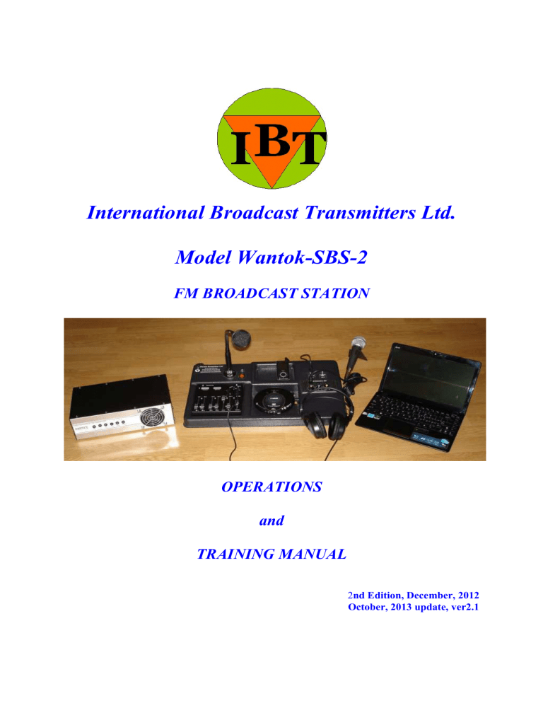 Wantok-SBS-2 Operations Manual English v2.1 Wantok-SBS-2 Operations Manual English v2.1