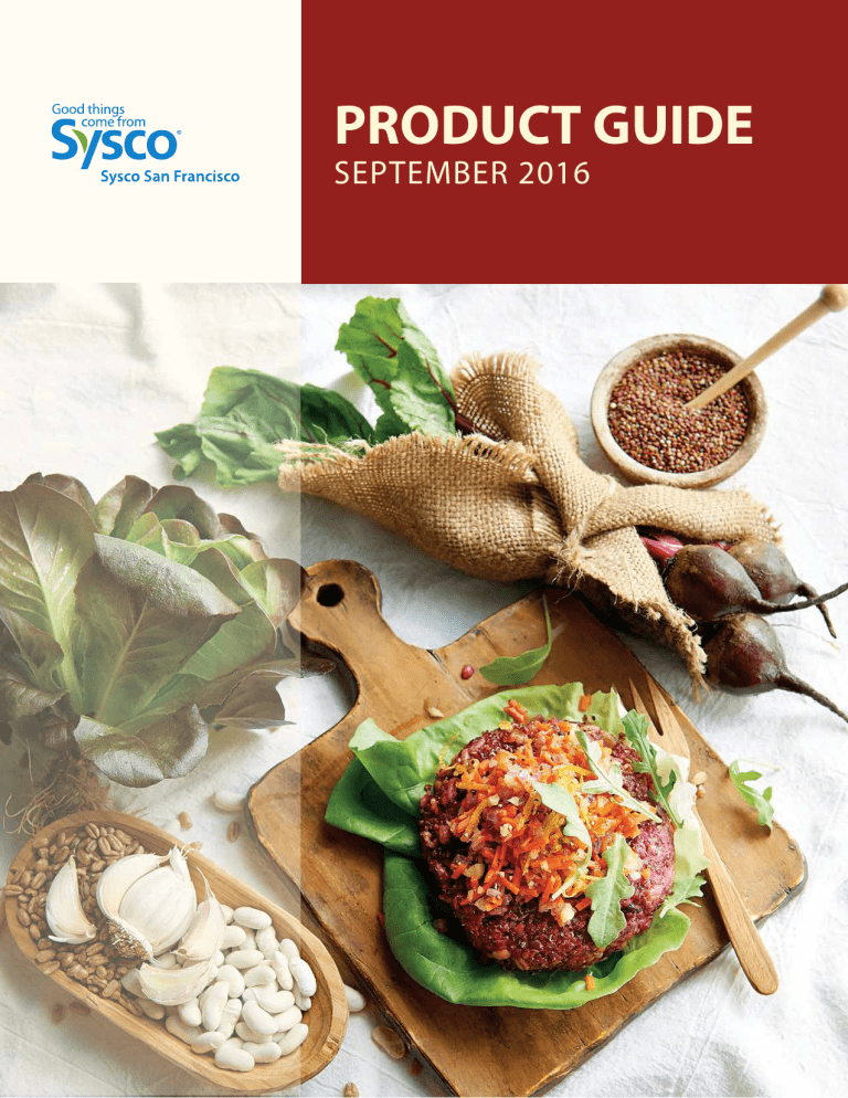 product guide - Sysco San Francisco product guide - Sysco San Francisco