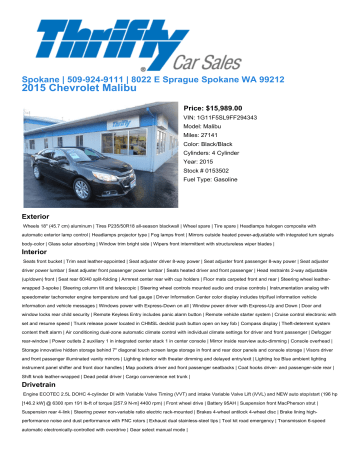 2015 Chevrolet Malibu 2015 Chevrolet Malibu