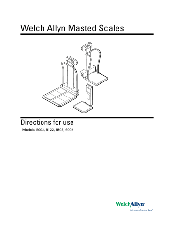 Welch Allyn 6702W Series, 6702 Series, 5002 Series, 5702 Series, 5122, 6002 Series, 6702SP User manual Welch Allyn 6702W Series, 6702 Series, 5002 Series, 5702 Series, 5122, 6002 Series, 6702SP User manual