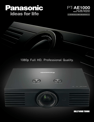 PT-AE1000 Preliminary Leaflet PT-AE1000 Preliminary Leaflet