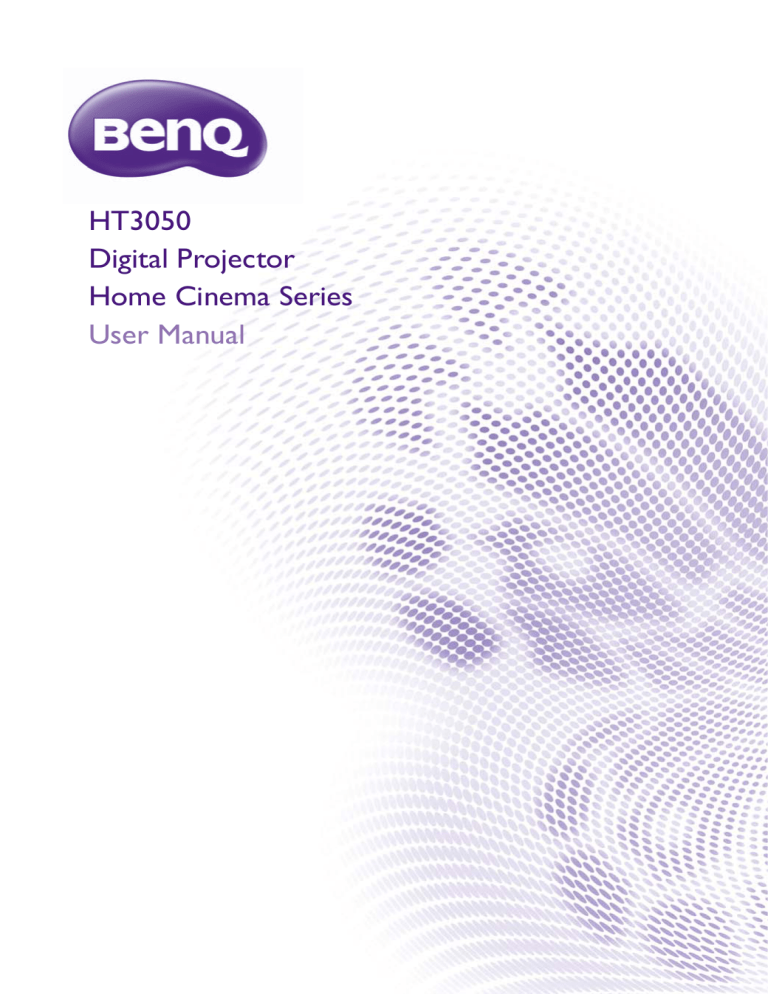 BenQ W2000, HT3050, HT2050 User manual BenQ W2000, HT3050, HT2050 User manual
