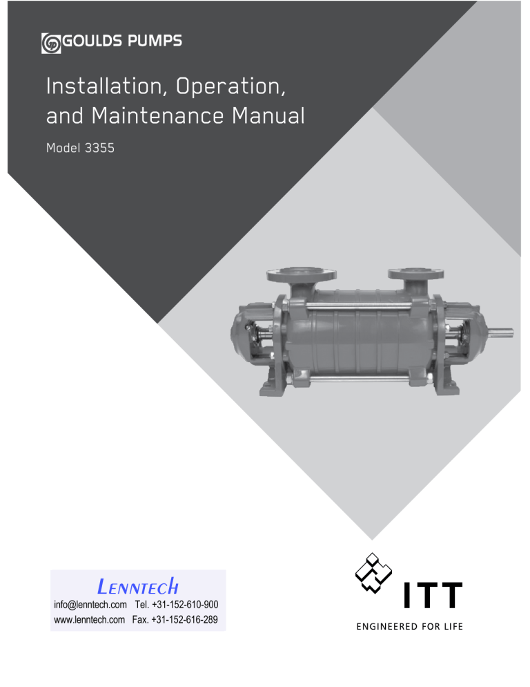 Installation, Operation, and Maintenance Manual Installation, Operation, and Maintenance Manual