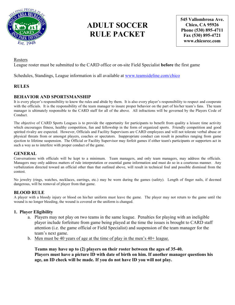 chico area recreation and park district (card) chico area recreation and park district (card)