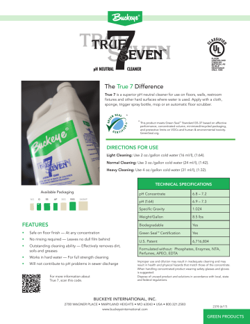 The True 7 Difference - Buckeye International The True 7 Difference - Buckeye International