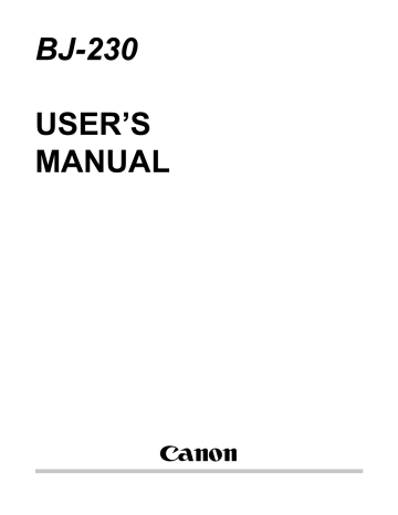 BJ-230 User`s Manual BJ-230 User`s Manual