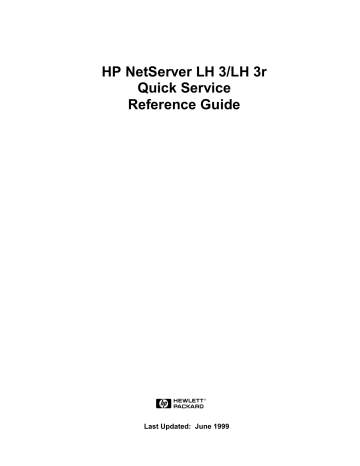 HP NetServer LH 3 and LH 3r HP NetServer LH 3 and LH 3r
