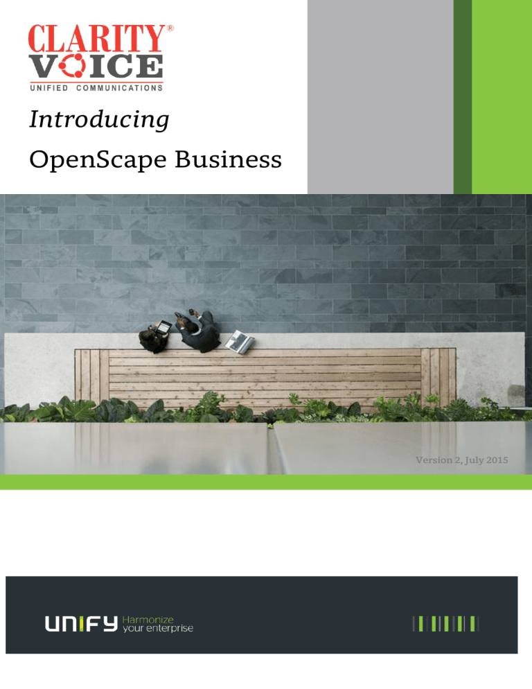 Introducing OpenScape Business Introducing OpenScape Business