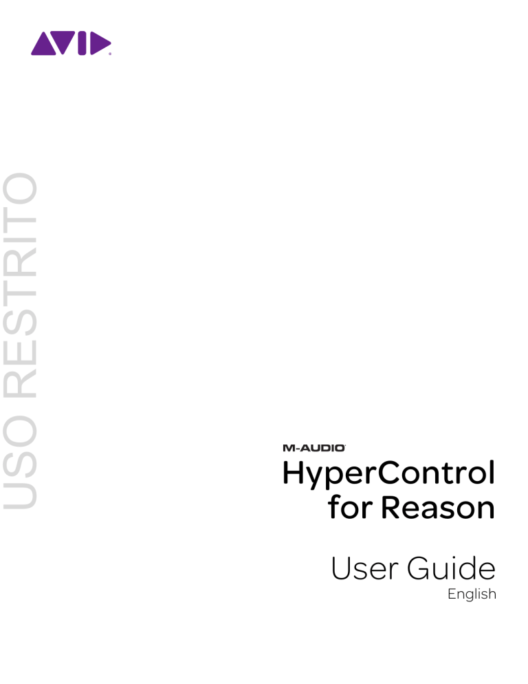 HyperControl for Reason • User Guide HyperControl for Reason • User Guide