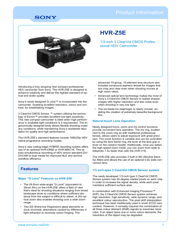 HVR-Z5E - TV Freak HVR-Z5E - TV Freak