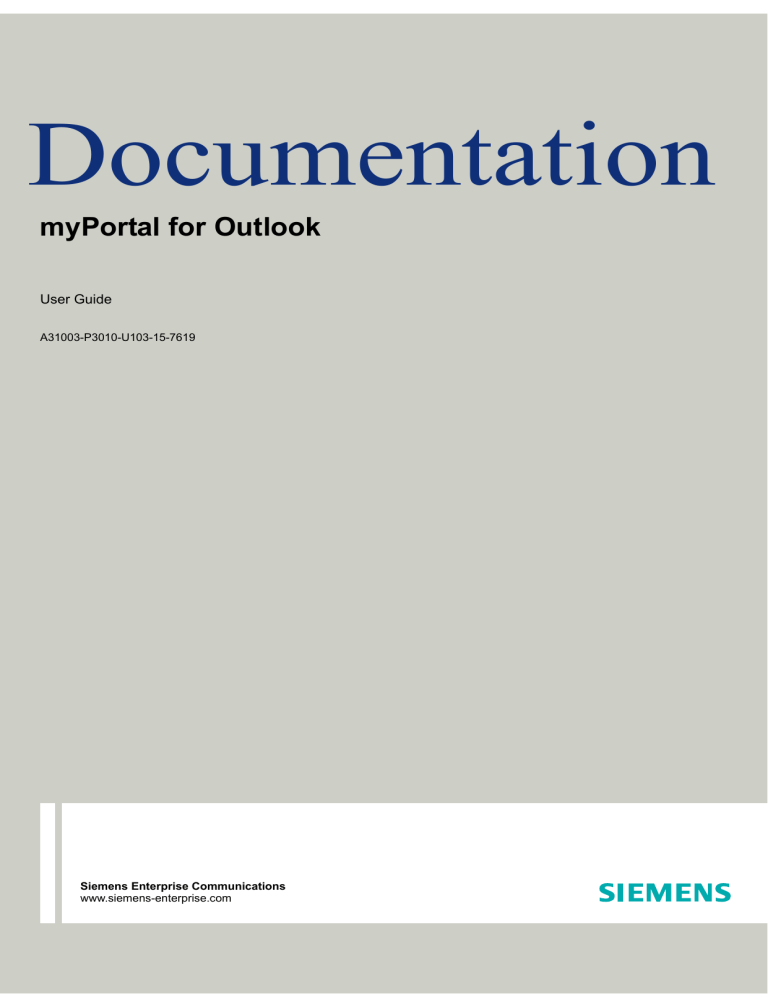myPortal for Outlook - Datasharp Integrated Communications myPortal for Outlook - Datasharp Integrated Communications