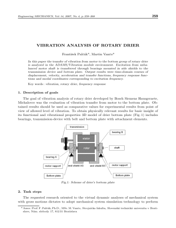 vibration analysis of rotary drier vibration analysis of rotary drier