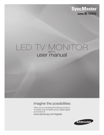 Samsung SyncMaster T27A950 Monitor User Guide Manual Samsung SyncMaster T27A950 Monitor User Guide Manual