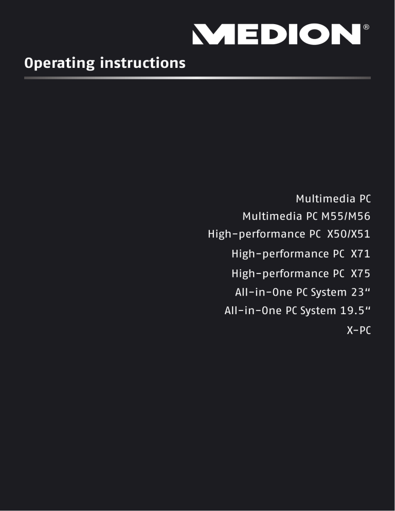 Medion PC Series MS Windows 7 User manual Medion PC Series MS Windows 7 User manual