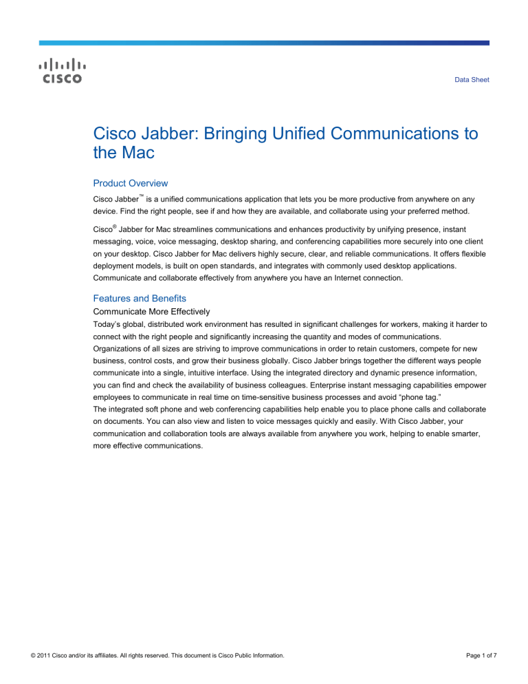 Cisco Jabber - Lyme Computer Systems Cisco Jabber - Lyme Computer Systems