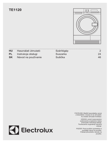 Electrolux TE1120 User manual Electrolux TE1120 User manual