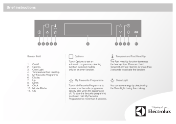 Electrolux EVY9741AOX, EOC5741AOX, EVY5741AAX, EVY3741AOX Quick guide Electrolux EVY9741AOX, EOC5741AOX, EVY5741AAX, EVY3741AOX Quick guide