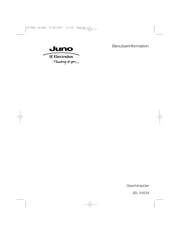 Juno-Electrolux JSL54034 User manual Juno-Electrolux JSL54034 User manual