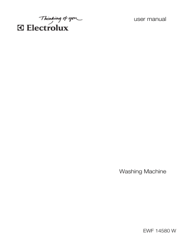 Electrolux EWF14580W User manual Electrolux EWF14580W User manual