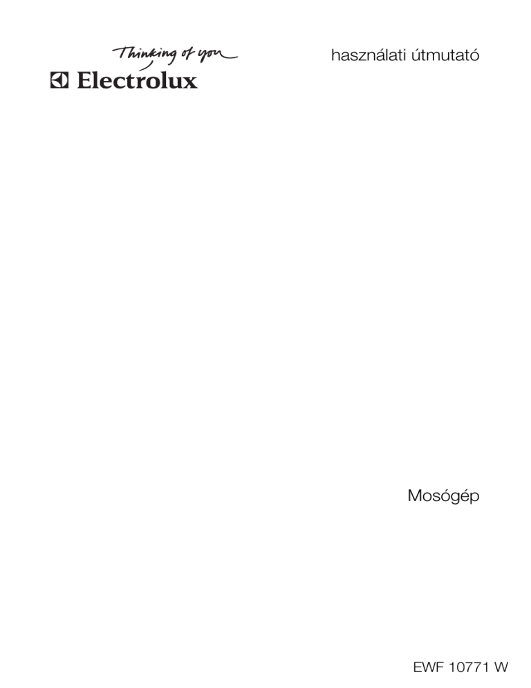 Electrolux EWF10771W User manual Electrolux EWF10771W User manual