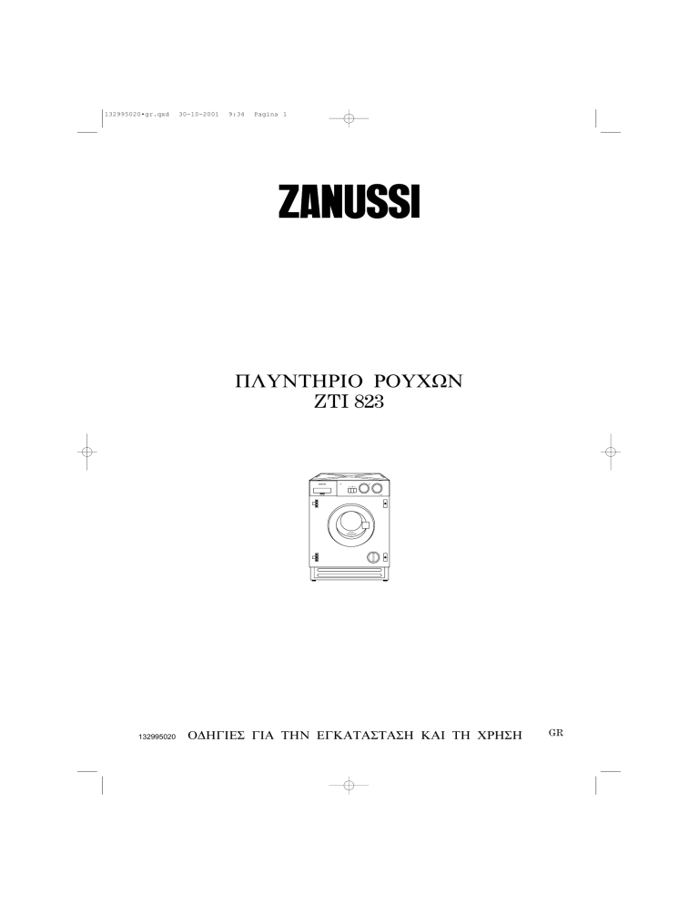 Zanussi ZTI823 User manual Zanussi ZTI823 User manual