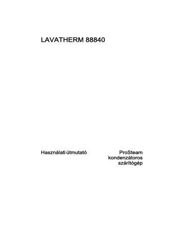 Aeg-Electrolux T88840 User manual Aeg-Electrolux T88840 User manual
