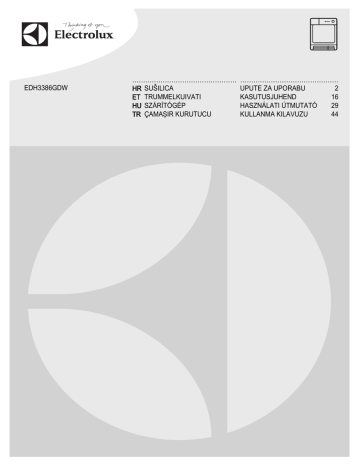 Electrolux EDH3386GDW User manual Electrolux EDH3386GDW User manual