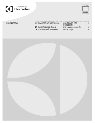 Electrolux EDH3487RDW User manual Electrolux EDH3487RDW User manual