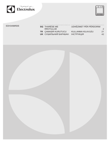 Electrolux EDH3498RDE User manual Electrolux EDH3498RDE User manual