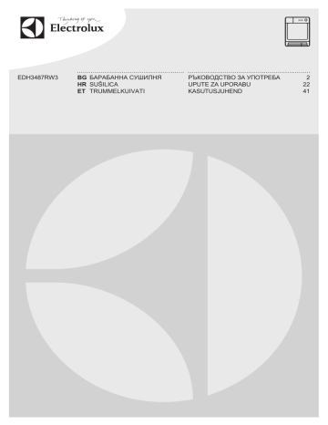 Electrolux EDH3487RW3 User manual Electrolux EDH3487RW3 User manual