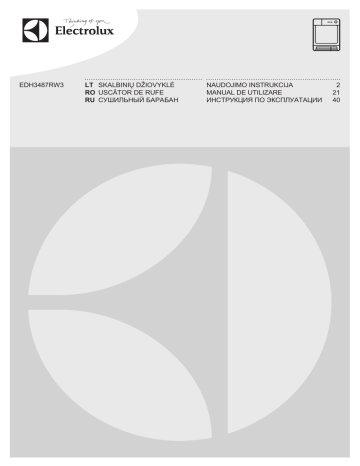 Electrolux EDH3487RW3 User manual Electrolux EDH3487RW3 User manual