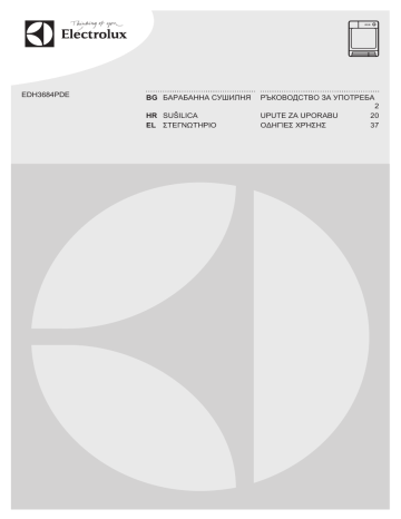 Electrolux EDH3684PW3 User manual Electrolux EDH3684PW3 User manual