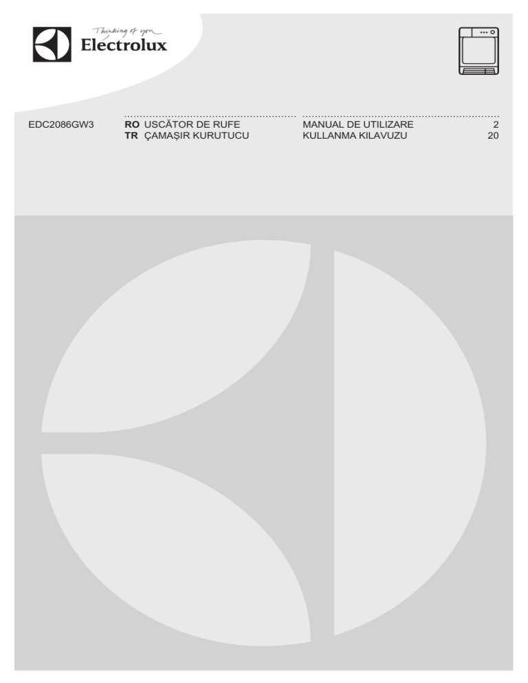 Electrolux EDC2086GW3 User manual Electrolux EDC2086GW3 User manual