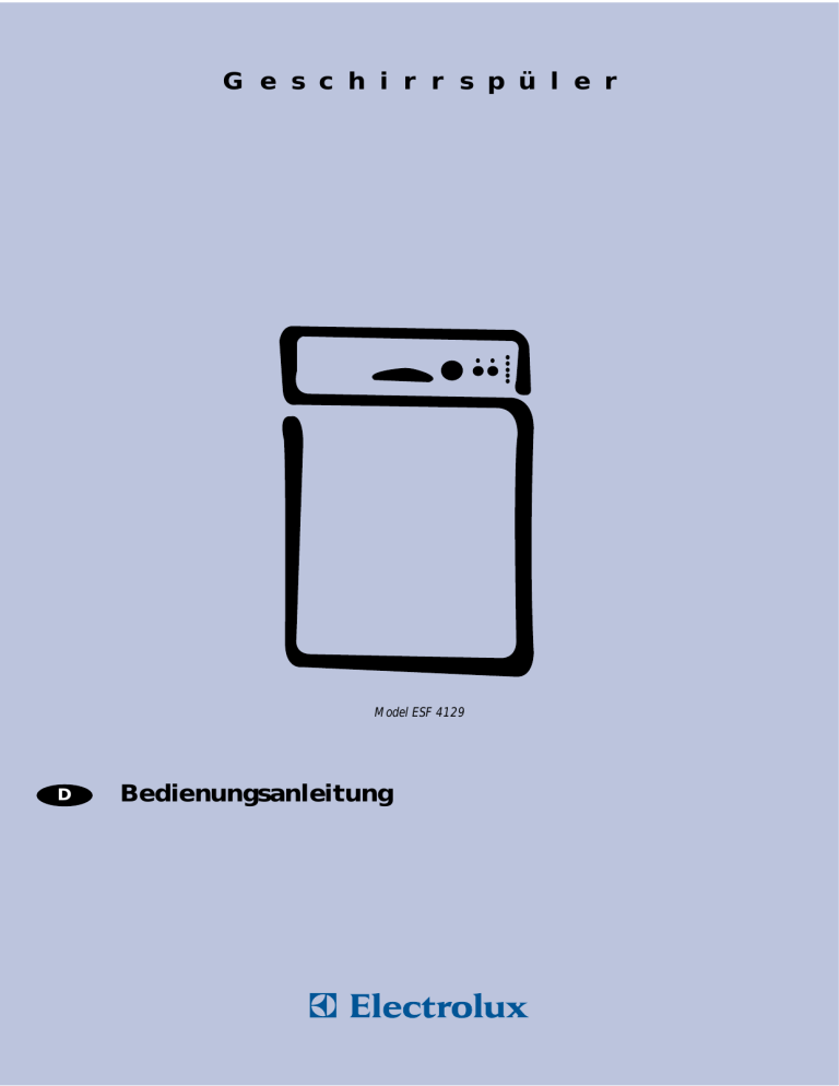 Electrolux ESF4129 User manual Electrolux ESF4129 User manual