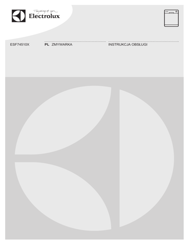 Electrolux ESF74510LX User manual Electrolux ESF74510LX User manual