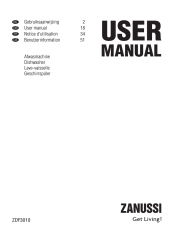 Zanussi ZDF3010, ZDF312 User manual Zanussi ZDF3010, ZDF312 User manual